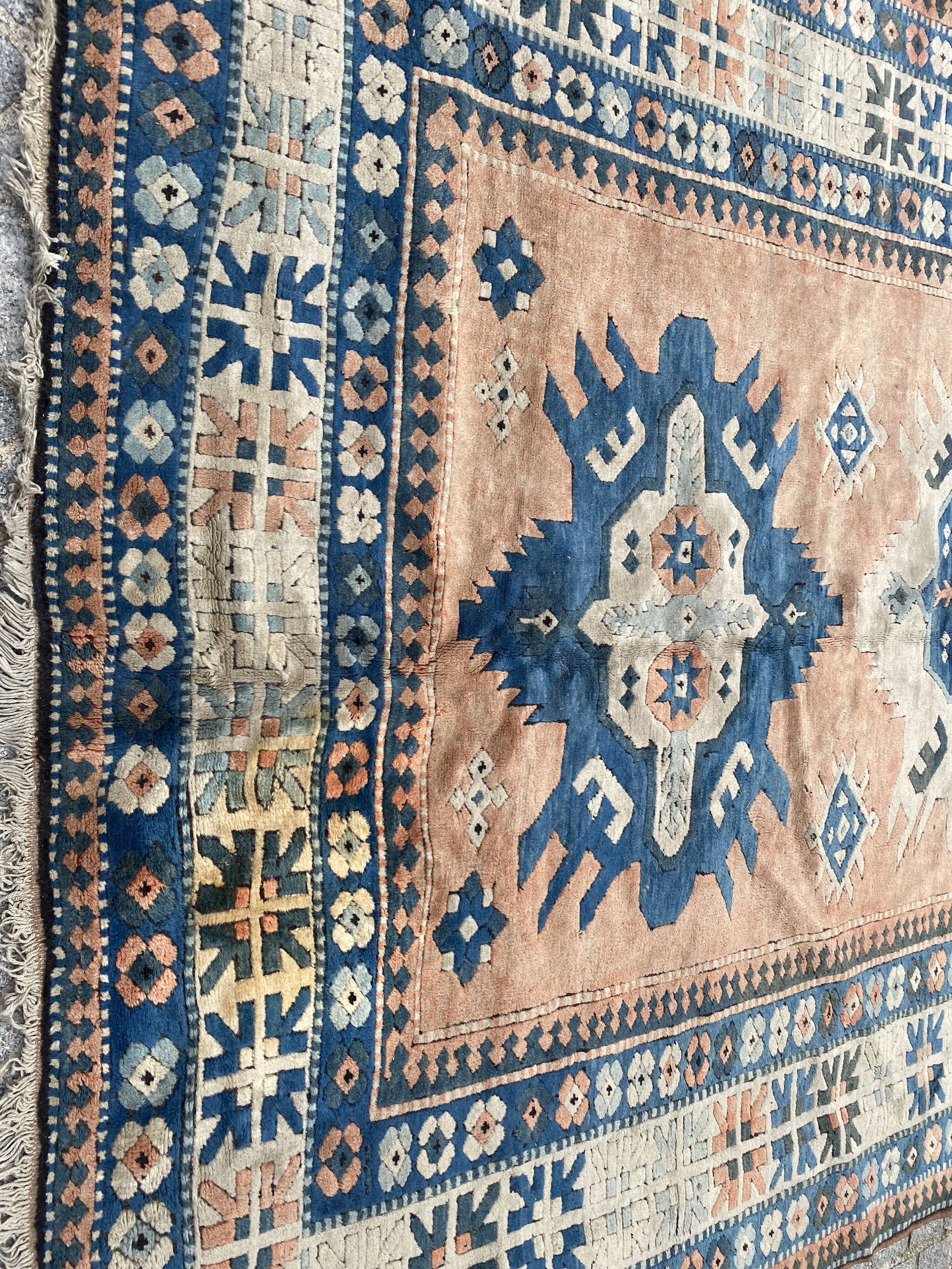 Vintage Turkish carpet Kars Anatolia handmade 224x324 cm