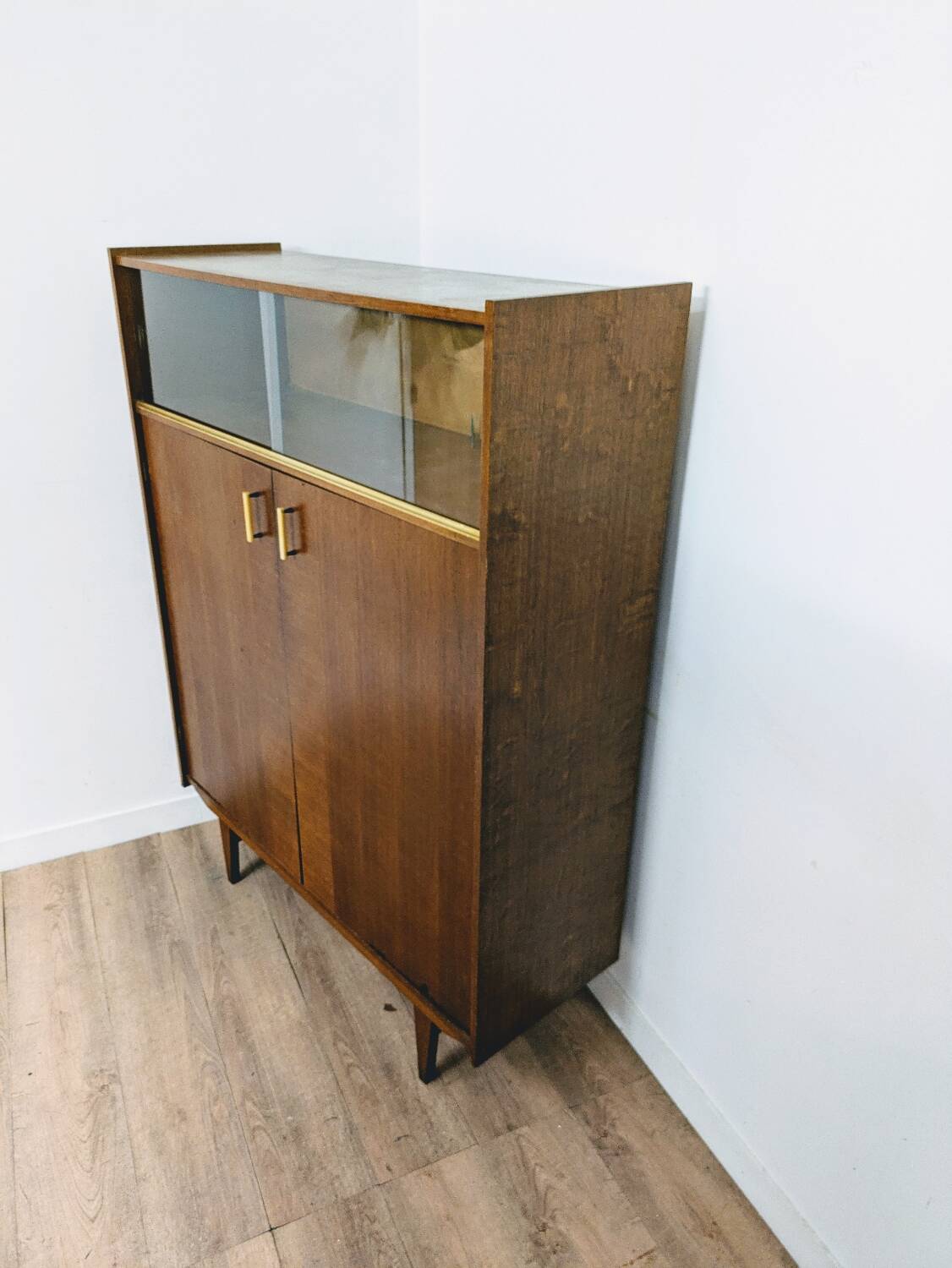 Vintage wooden display cabinet