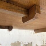 3m oak table from 1950 with its extensions