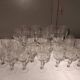 Verres anciens gravés - 6 eau - 6 vin - 6 apéritif
