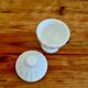 Vintage opaline glass bonbonnière with lid