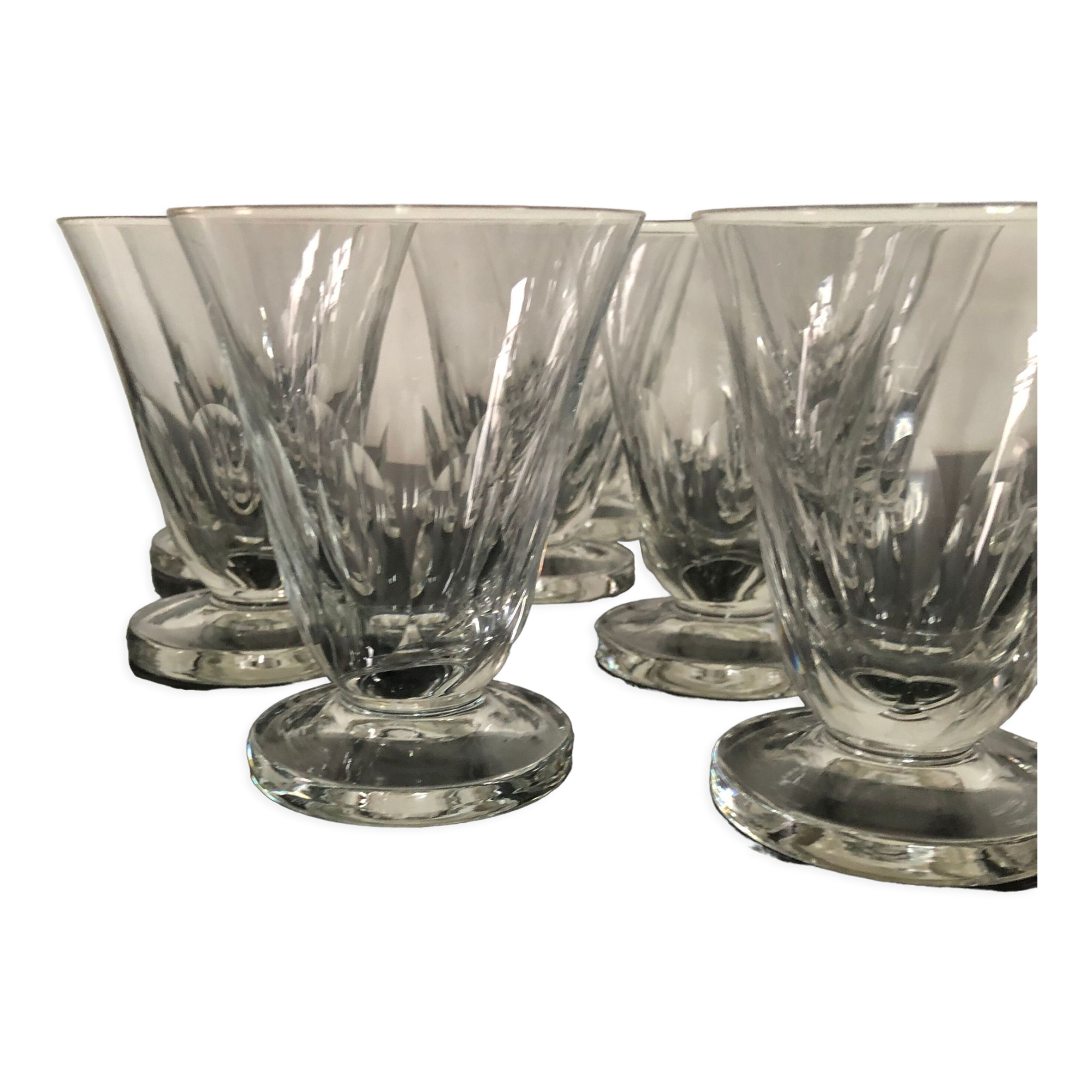 10 crystal water glasses