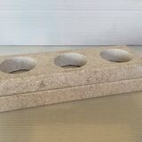 Travertine candle holder