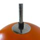 Lampadaire vintage chromé avec abat-jour orange