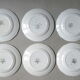 Set of 6 dessert plates Digoin Sarreguemines, Bastia model