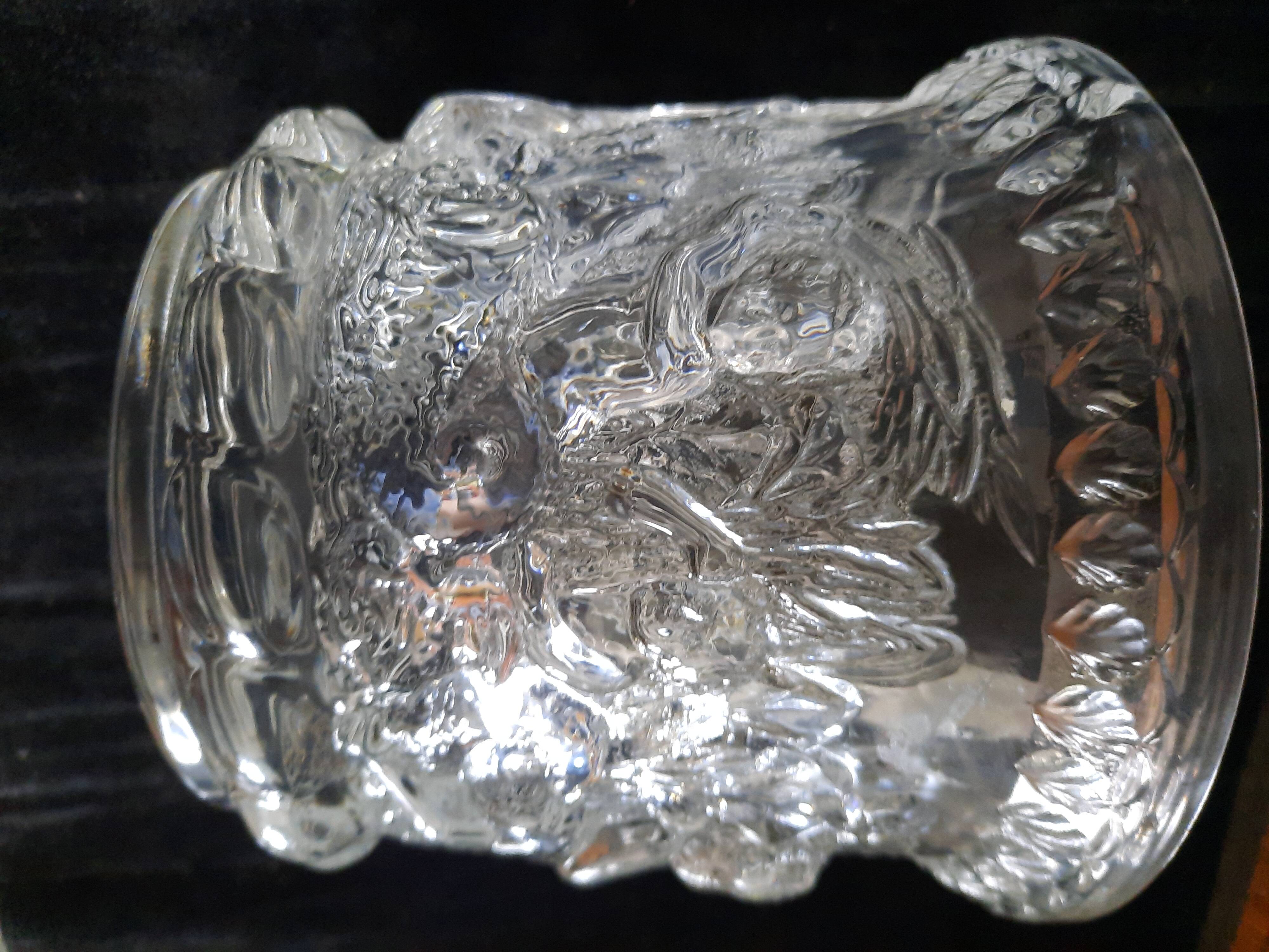 Crystal Ice Seal from Bayel France - Relief Decoration Putti/cherub
