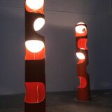 Mid-Century Swiss Space Age Floor Lamp Guggerli L3 by Rosemarie and Rico Baltensweiler for Baltensweiler, set of 2