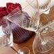 4 verres à vin en verre gravé 9 cl