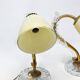 Paire de lampes en laiton et verre, 1950