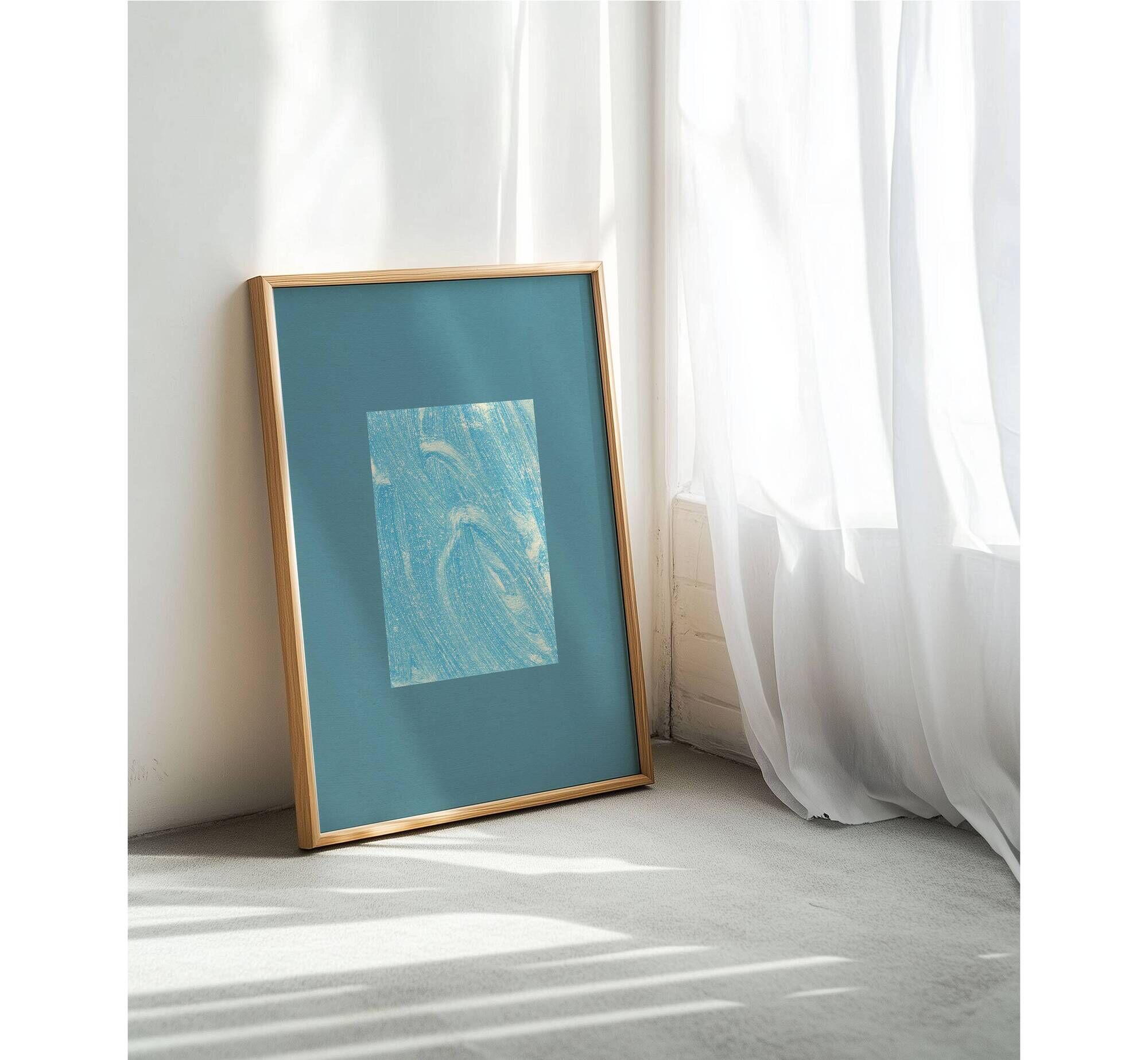 art print after an abstract painting signed Eawy