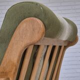 1970s, Danish armchair, original condition, wool, solid oak wood.