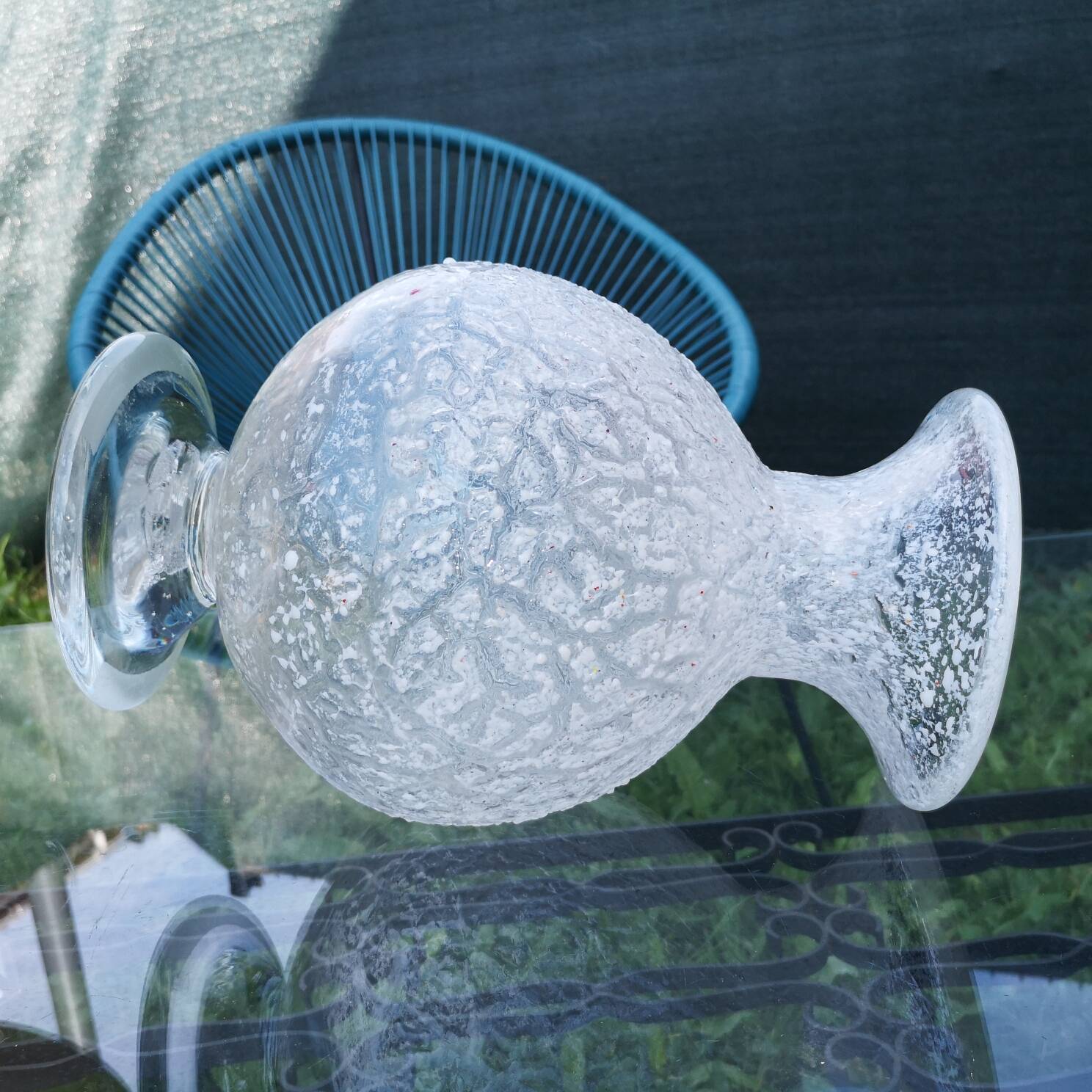 Vase en verre soufflé vintage Seguso Murano