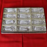 Set of 12 Art Deco crystal knife holders by Christian Eldé