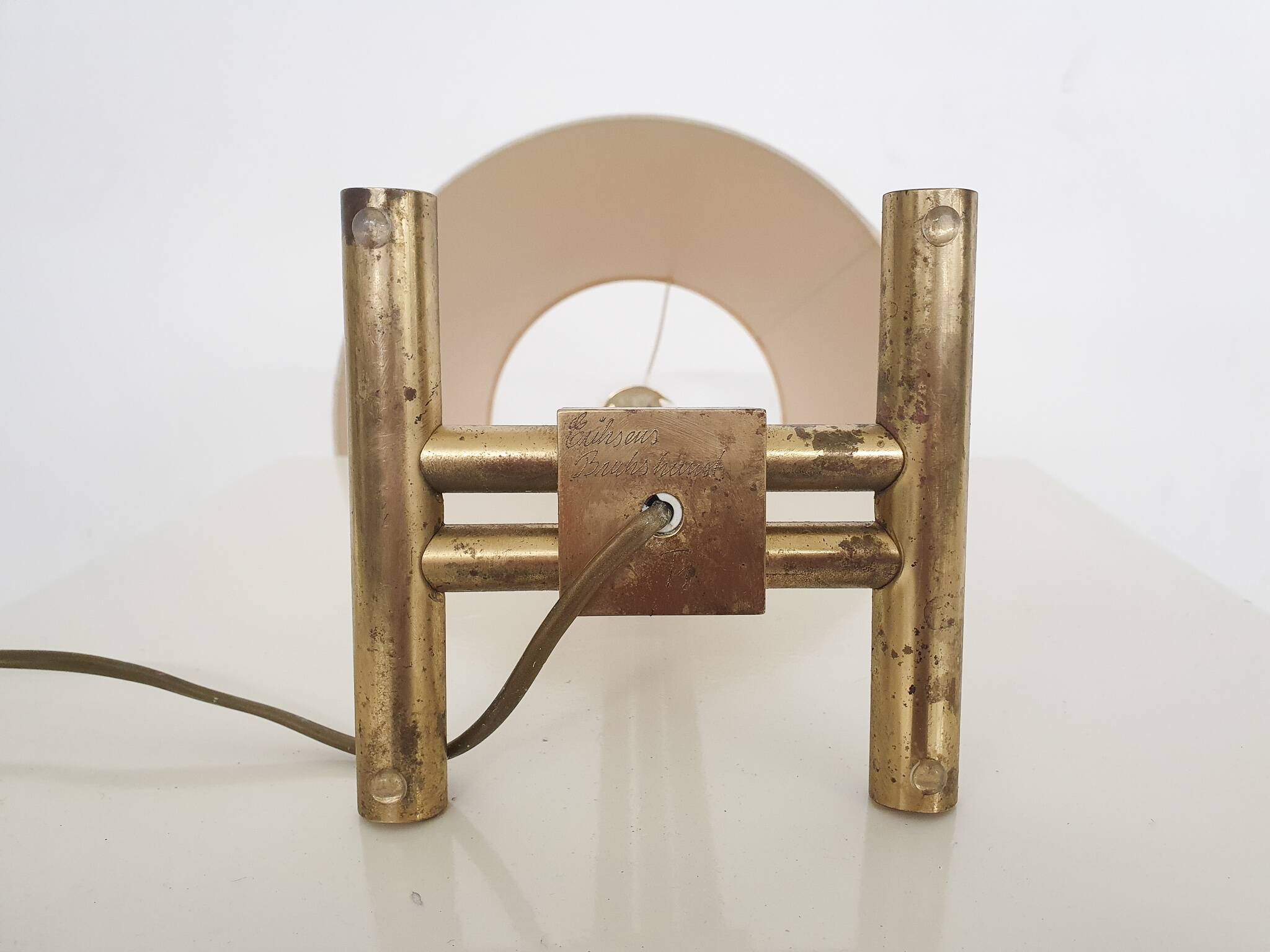 Hollywood regency brass table light, Italy 1950's