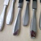 Box of 6 vintage monocoque stainless steel table knives