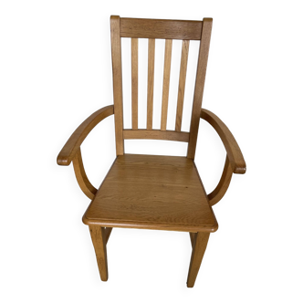 SOLID OAK ARM CHAIR