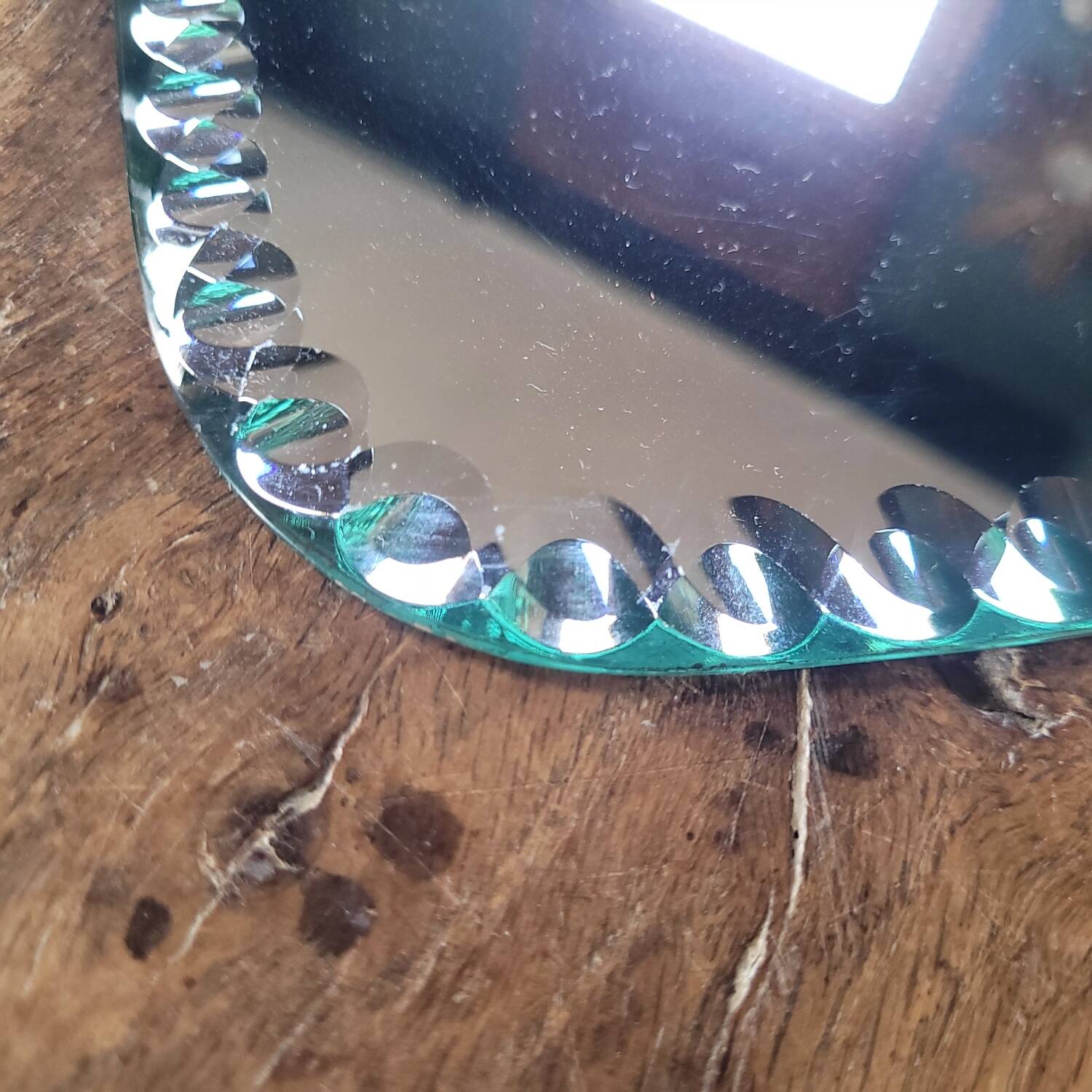 Rectangular mirror with molded edge — 1950s