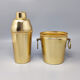 1960s Gorgeous Cocktail Shaker With Ice Bucket in Aluminium. Made in Italy