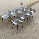8 tulip chairs by P.Guariche