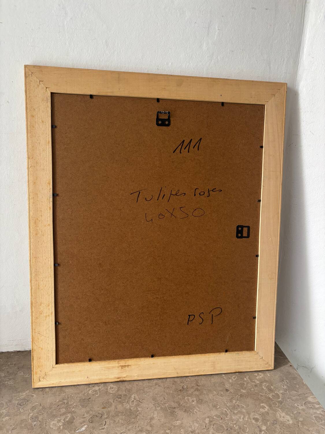 Vase with tulips signed