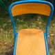 Lot de 10 chaises écoles des années '70, 5 bleus et 5 vert