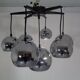Space Age chrome-plated ceiling lamp, 1960s