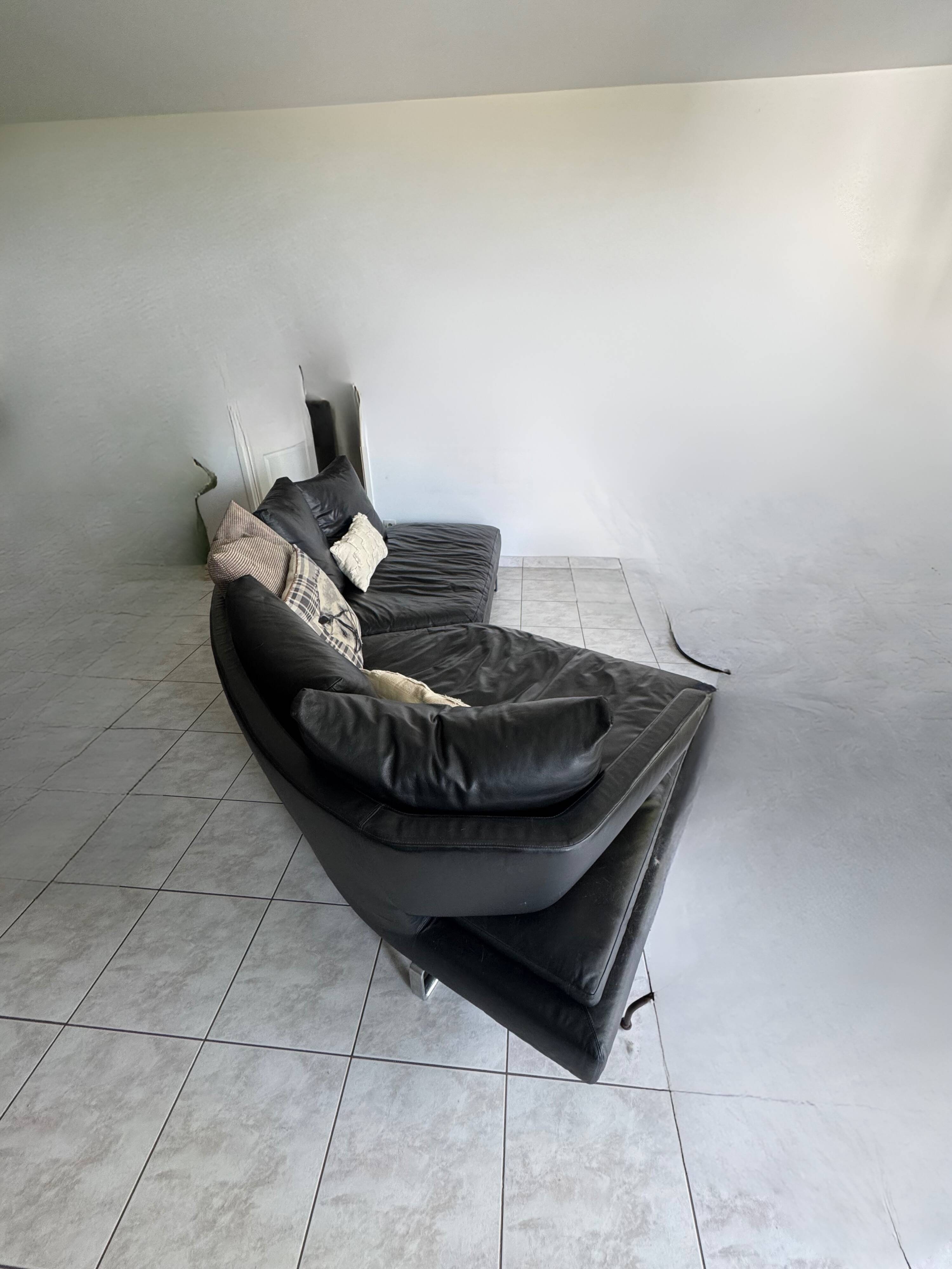 B&b Italia sofa Antonio Citterio Arne black leather
