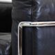 Chaise longue Cassina LC2 par Le Corbusier (Noir)