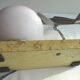 Art deco table lamp aluminum airplane and ball tulip on marble terrace