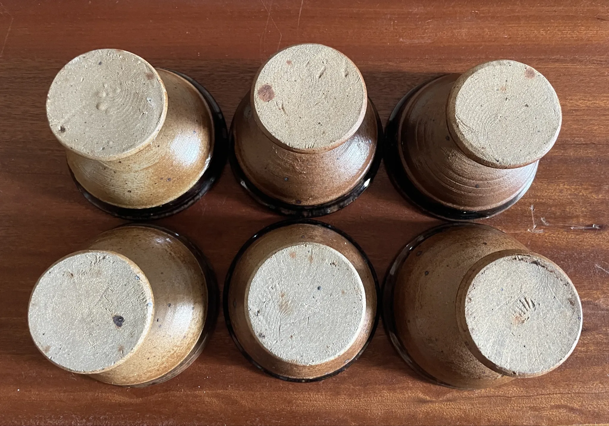 6 cups Pierre Digan in pyrite stoneware