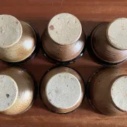 6 cups Pierre Digan in pyrite stoneware