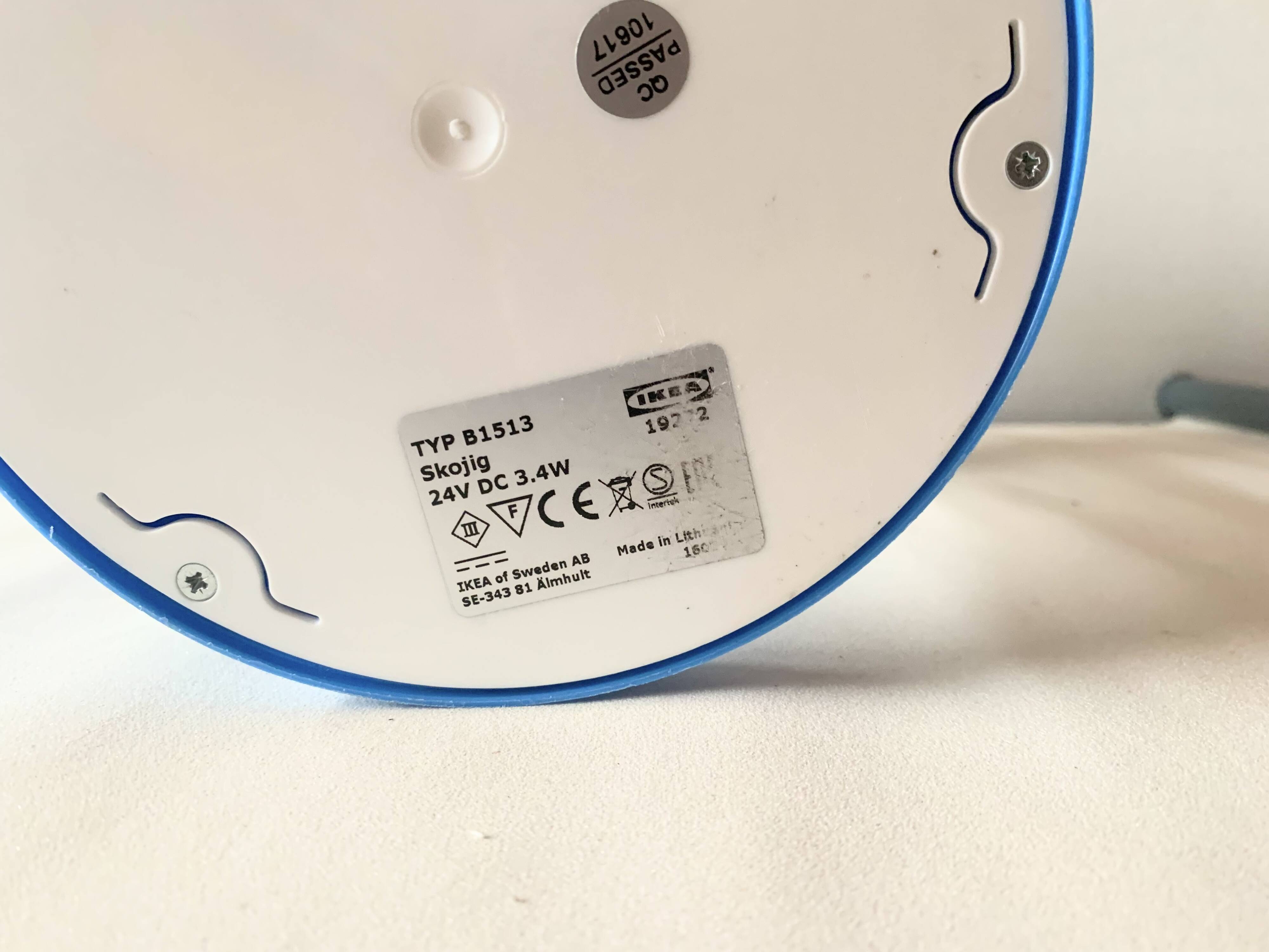 Vintage Skojig blue mushroom lamp - clouds - Ikea