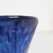 Hand-glazed mid-century plant pot by TDV / 1960s / 1970s