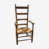 Mulched wooden armchair