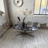 90s coffee table with Agate stone effect.