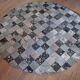 Round cowhide rug