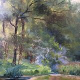 Table 1893 by Alexandre Bailly (1866-1949) "Forest by the Pond" HSP