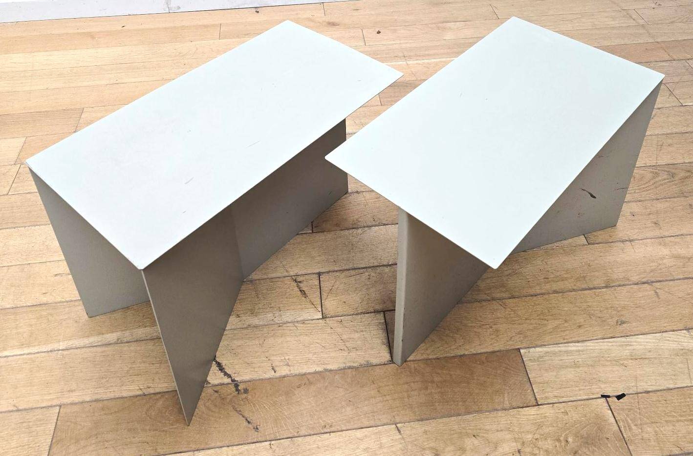 Pair of Slit side tables, Hay