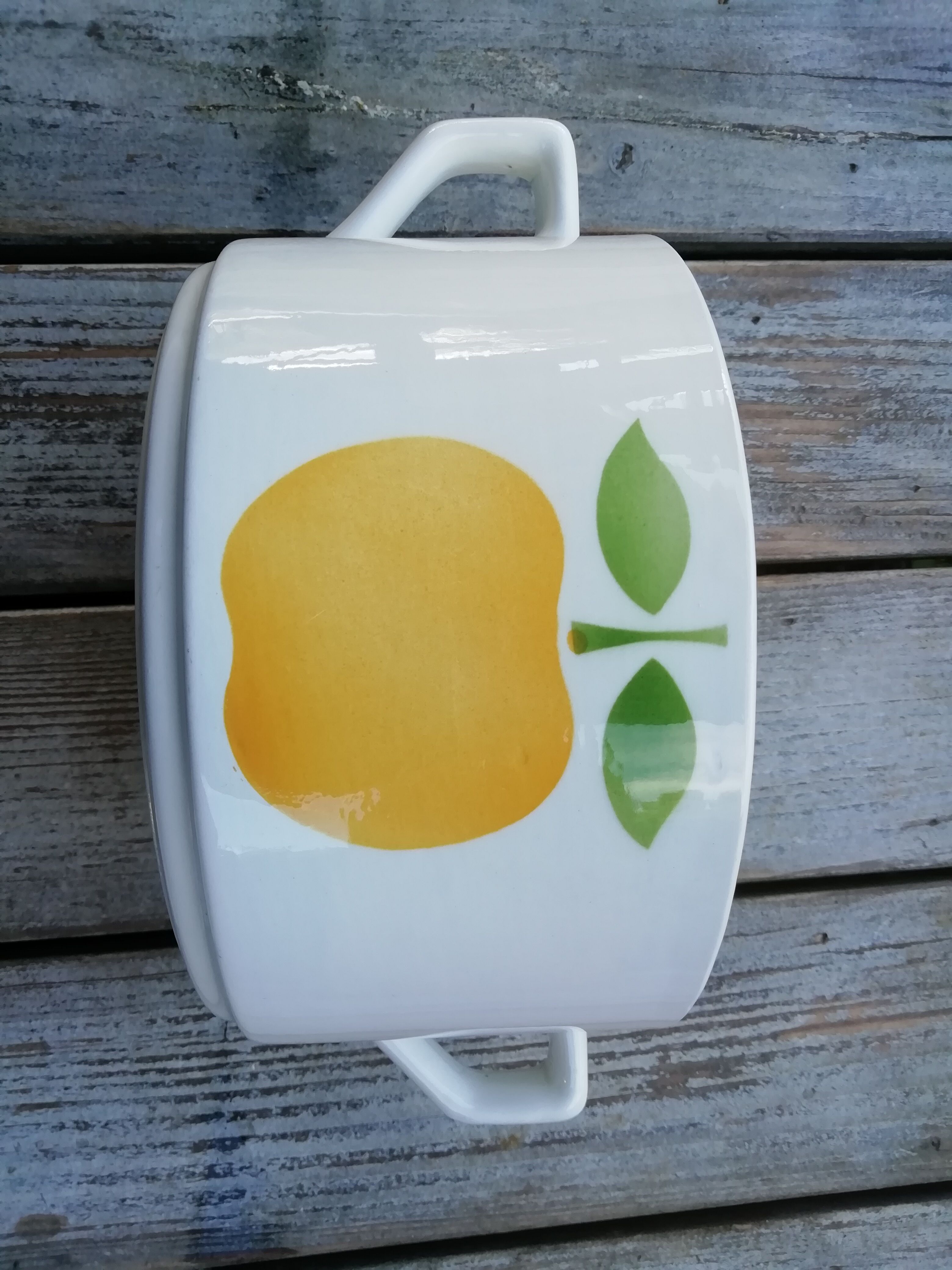 Vegetable soup decorated apple