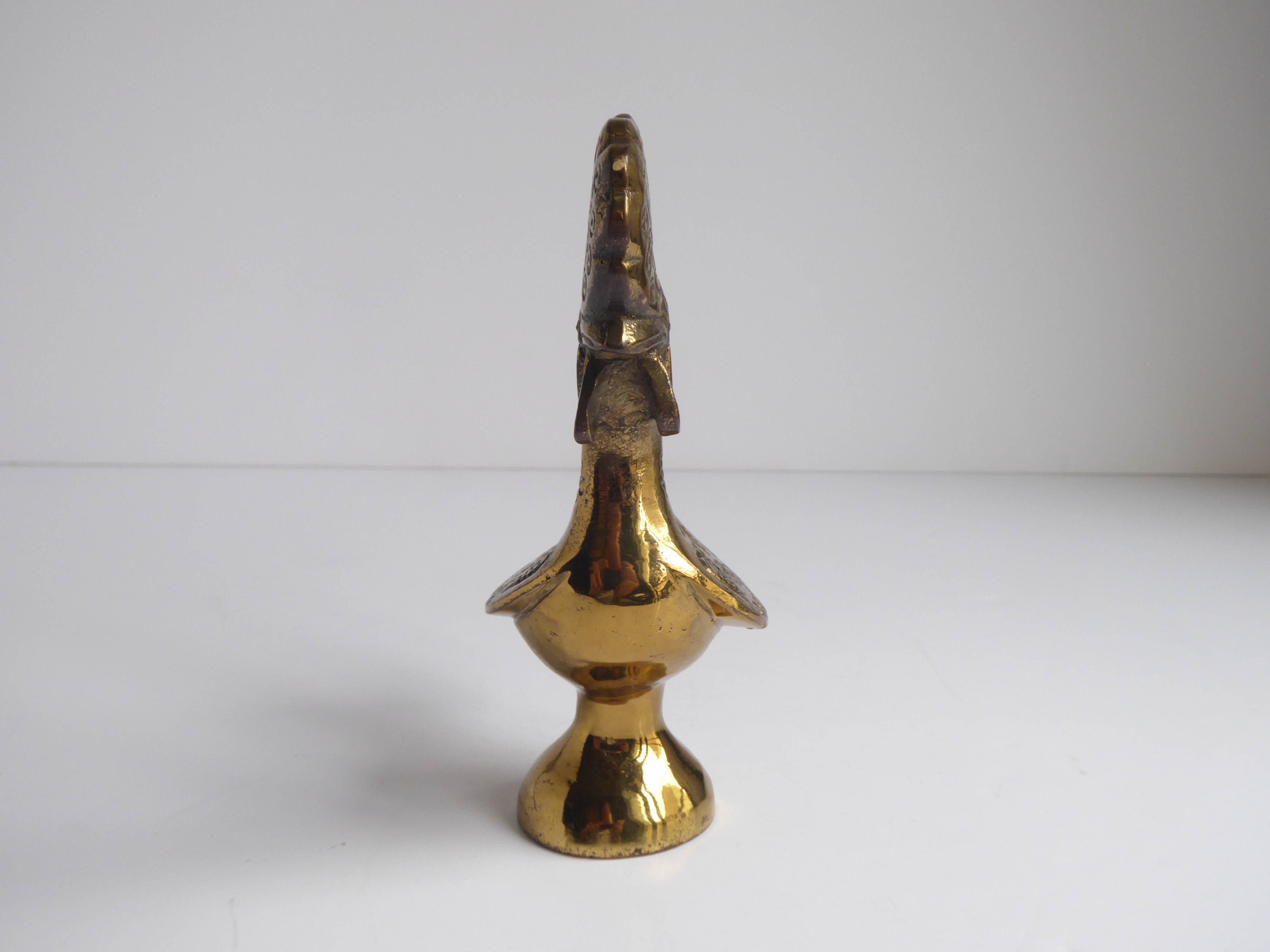 Decorative bronze rooster