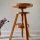 Vintage Solid Beech Screw Stool