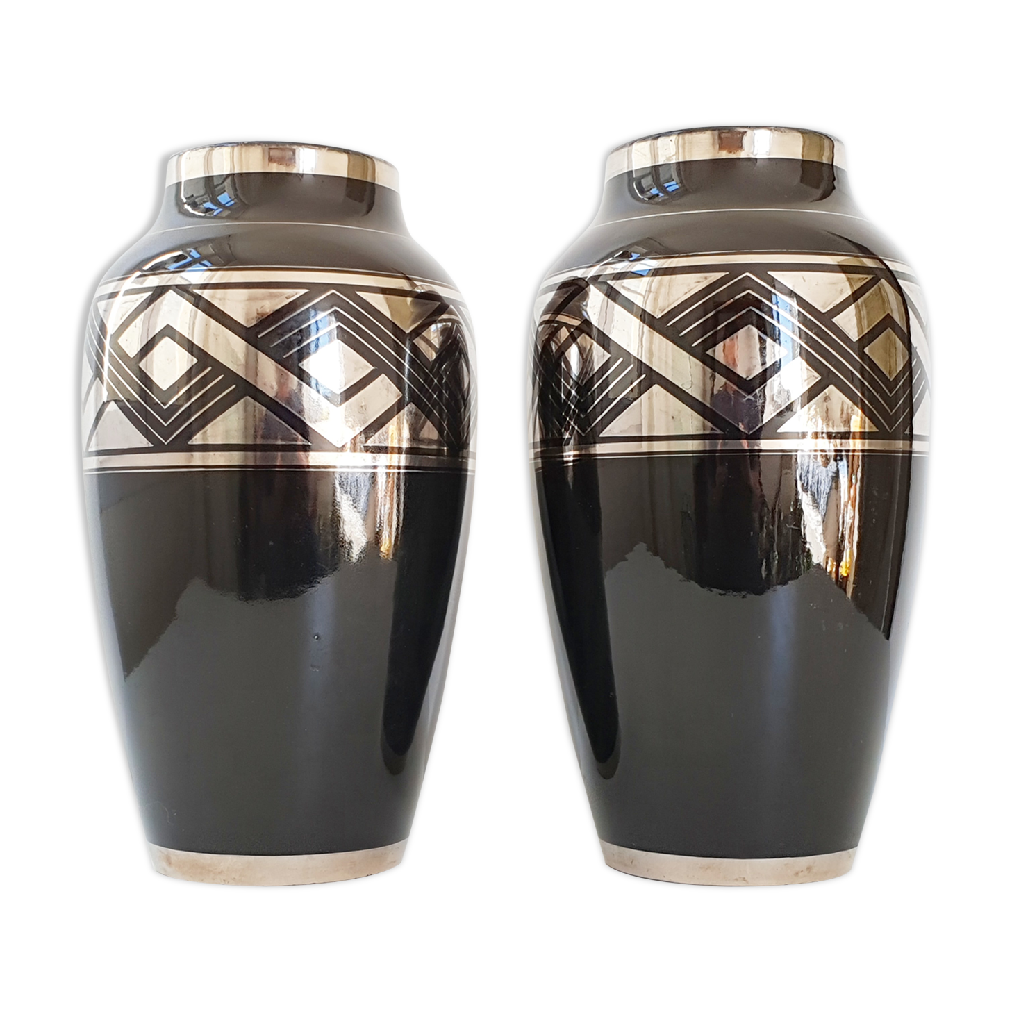Pair of art deco vases