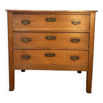 Commode chêne époque Art Déco - Art Nouveau