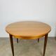 Scandinavian round extendable table, teak, 1960s