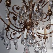 Crystal and bronze chandelier 12 arms of light
