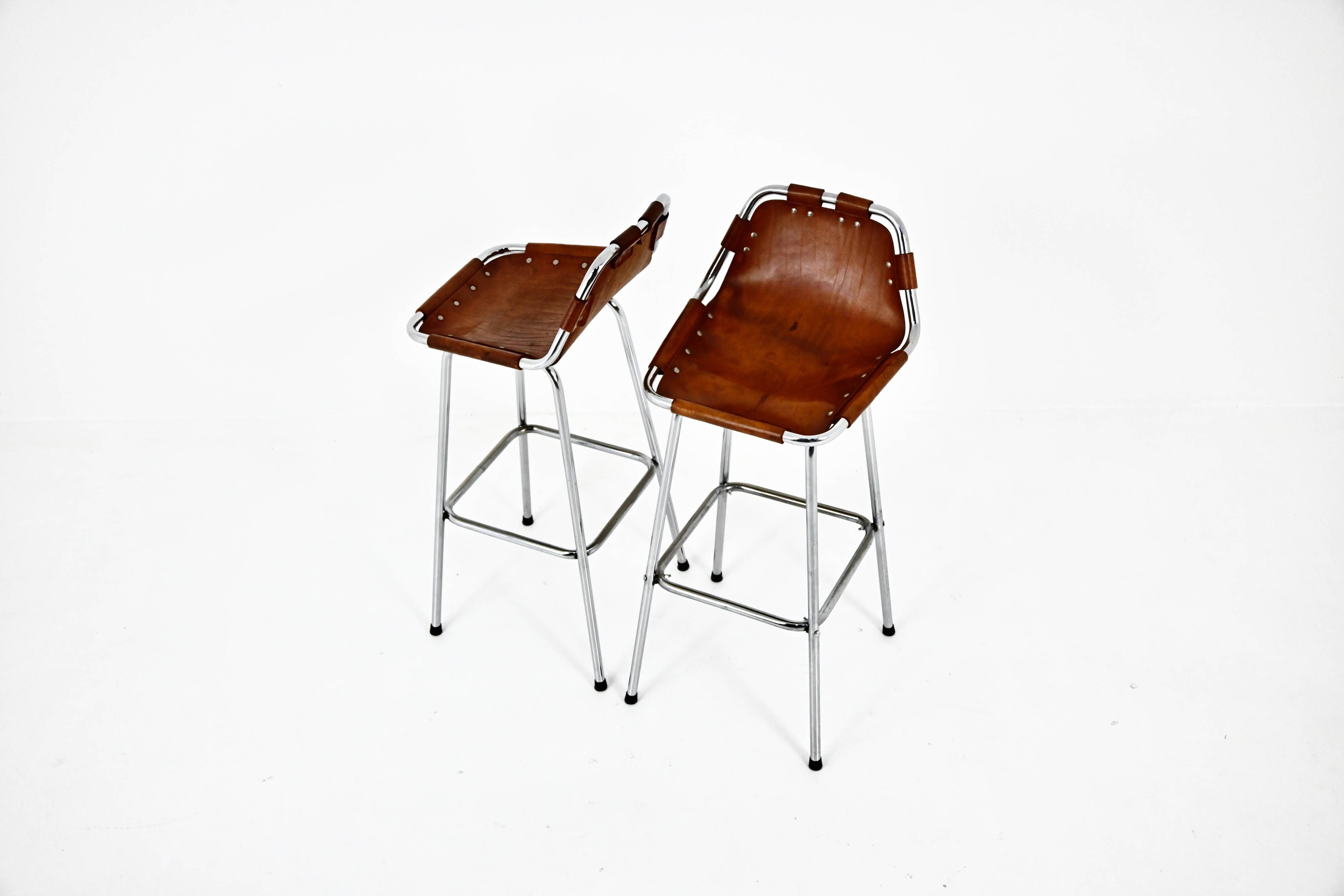 Ensemble de 2 Tabourets Les Arcs par Charlotte Perriand, 1960s