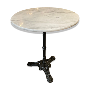 table de bistrot en marbre - blanc