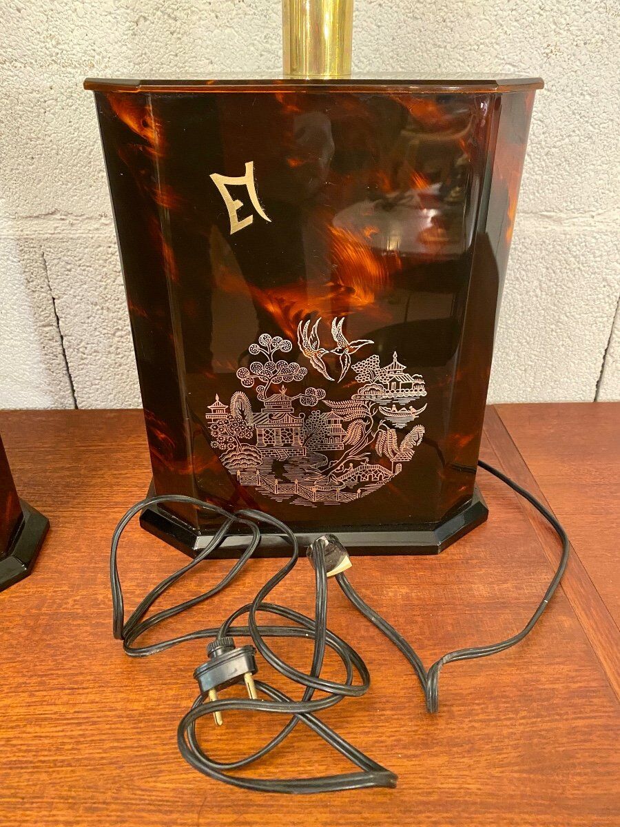 Pair of table lamps Éric Maville, Circa 70