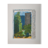 Guy Bardone: Window with Fruits, signed original lithograph.