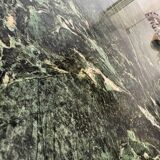 Coffee table in green marble and gilded wood, Louis XVI / Rococo style